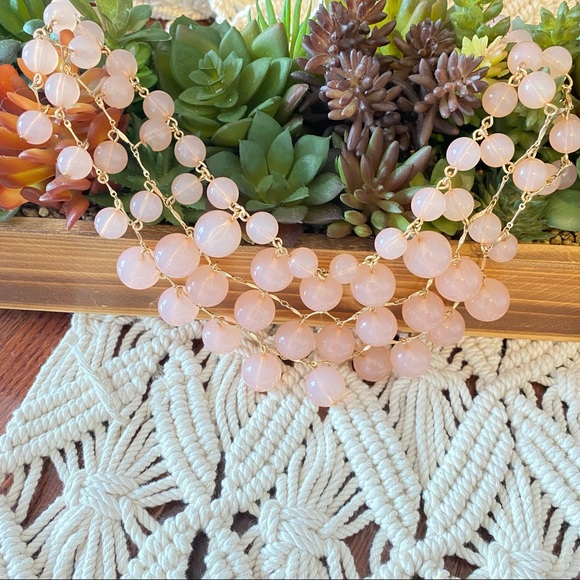 J. Crew Jewelry - NWOT J. Crew | Multi strand pale pink beaded necklace #281